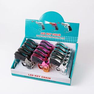 New laser pointer laser pen culture and education small pistol laser light flashlight toy key chain pendant toy hand