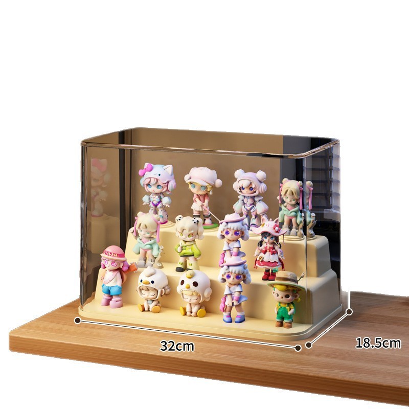 盲盒展示架收纳透明亚克力手办防尘展示柜玩具积木泡泡玛特展示盒|undefined