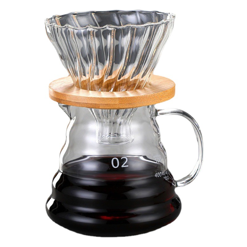 Glass hand coffee pot cloud pot filter cup filter sharing pot home coffee pot can print logo