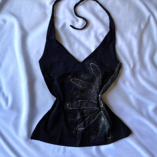 ��ʽ�͹�Vintage����ӡ���o��T��Ů2025�Ĵ�V�I�OӋ��С������ins