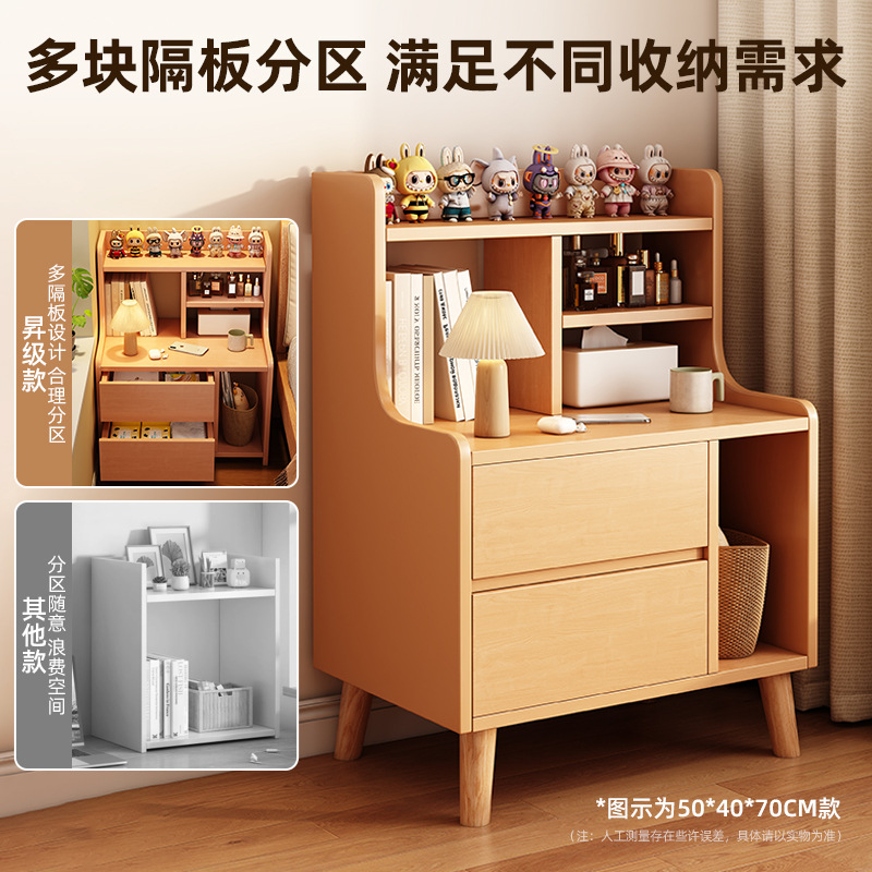 Mesa de cabecera moderna simple y pequeña simple gabinete de almacenamiento doméstico dormitorio pequeño gabinete junto a la cama estante de estante 2025 nuevo