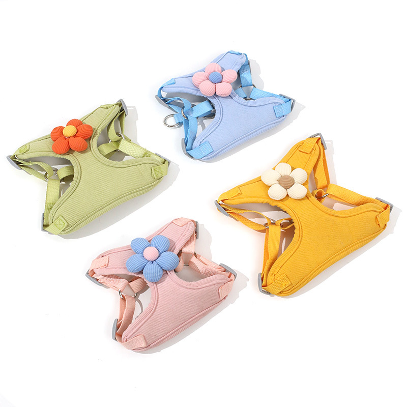 Pipi Amoy pétalo correa para el pecho correa para mascotas gato cachorro correa para perro suministros de tracción tracción para perros