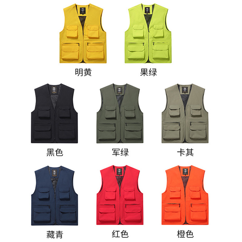 Outdoor New Multi-pocket Quick-drying Fishing Vest Men's Thin Mountaineering Photographer Waterproof Vest Sleeveless Vest