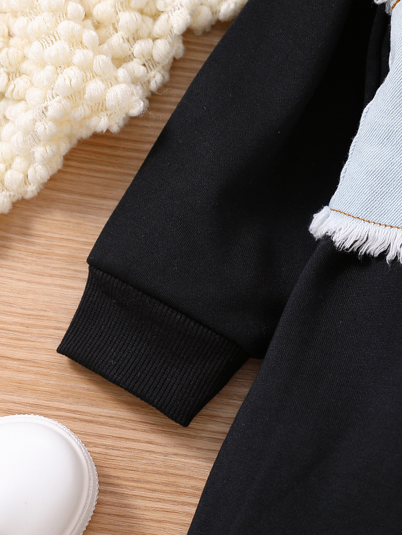 Set copii cu rochie hanorac și vestă din denim elegant_voghion.com