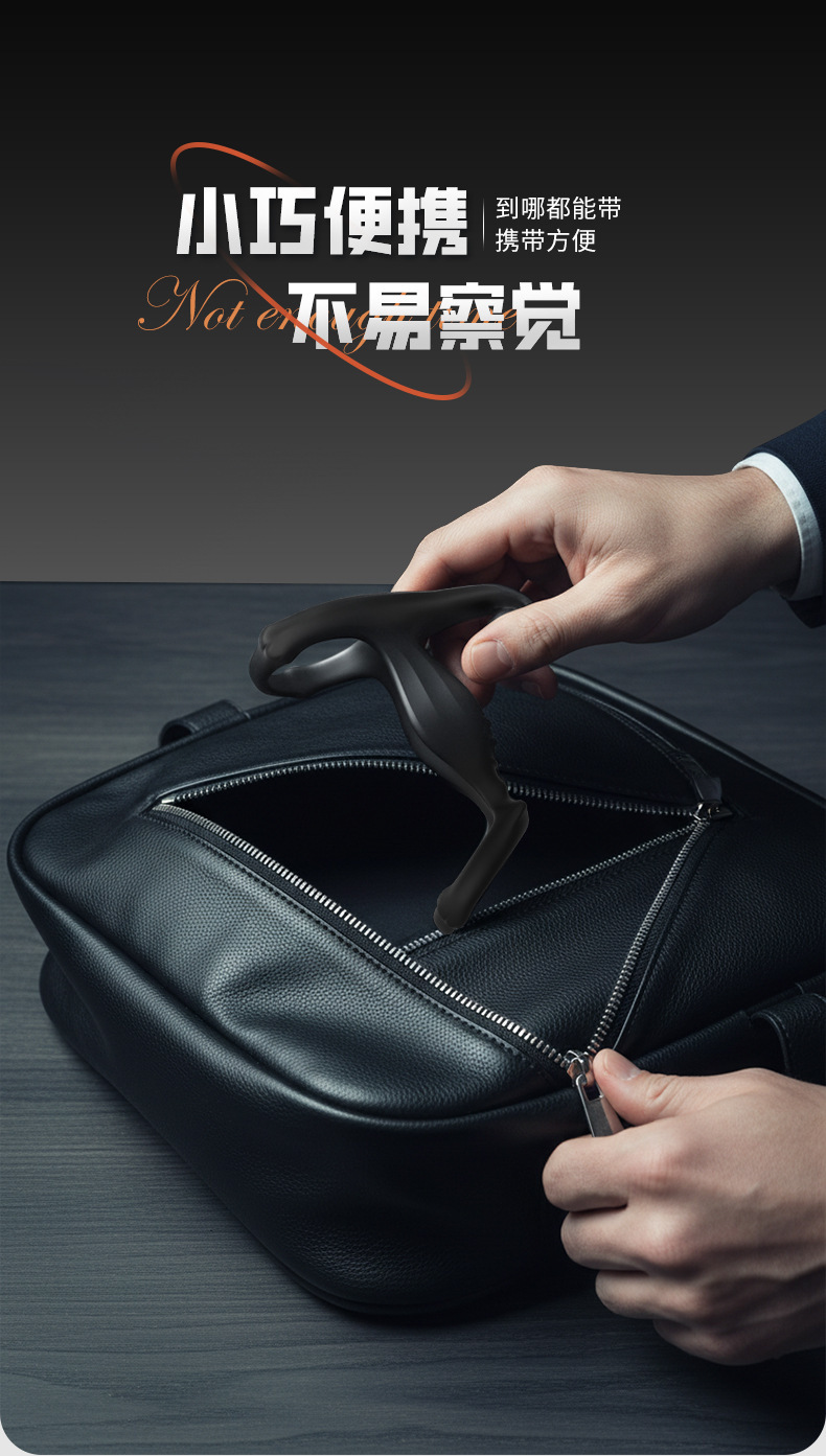 Black Panther App-Controlled Dual-Ring Vibrating Cock Ring for Couples — detail image 23