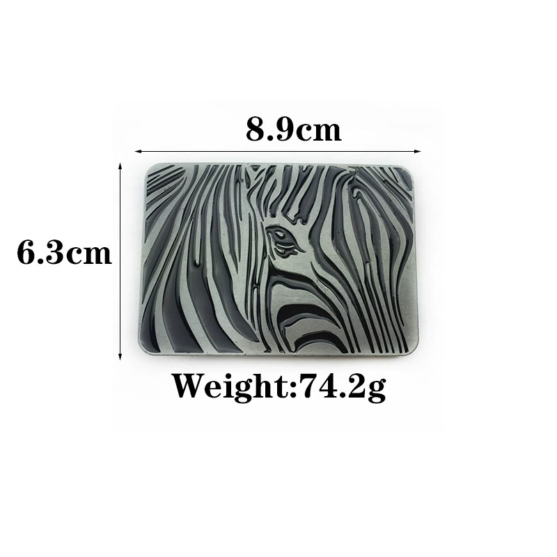 Zebra, belt, fashionable denim buckle, American style, halloween