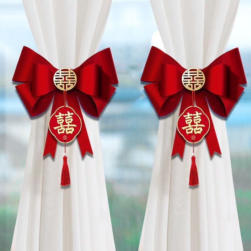 Cortina de boda correa de adsorción decoración cortina de flores decoración cortina de dormitorio de mujer decoración colgante