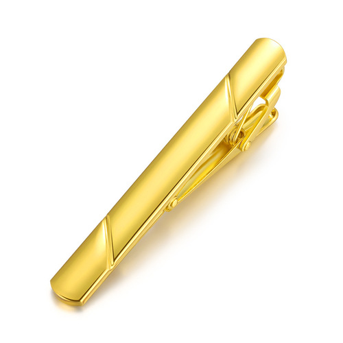 Colorful tie clip brass laser LOGO 5.8x0.6cm men's formal business tie clip