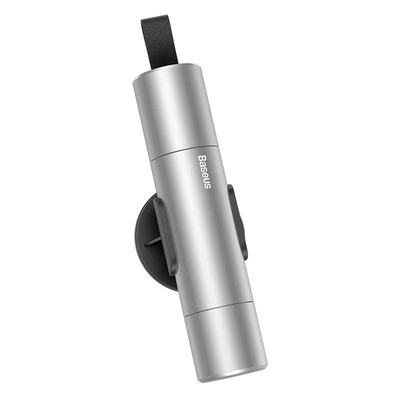 Baseus Safety Hammer Car Qəza çəkici - baseus-safety-hammer-window-breaker-seatbelt-cutter-silver