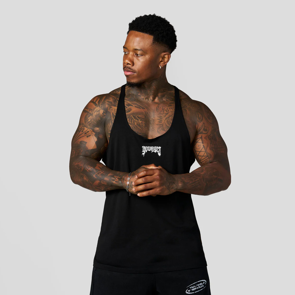 youngla new summer men's versatile simple design top for sports, fitness, and running, quick-dry sleeveless vest