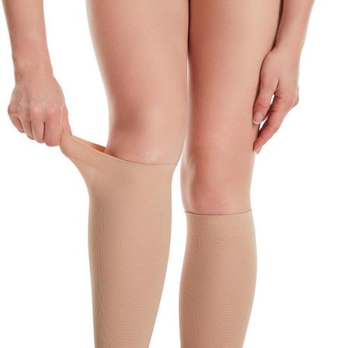 Cross-border second-level elastic socks, mid-calf open-toe knitted breathable calf compression socks, gradient compression mid-calf socks