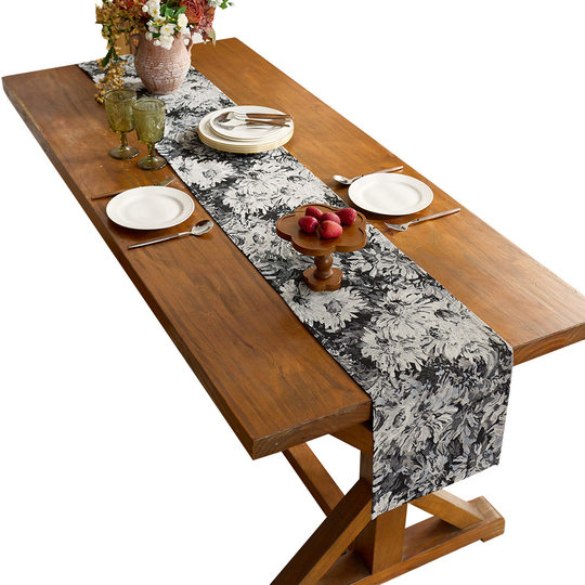 American Jacquard Table Runner European Retro Sunflower TV Cabinet Bucket Cabinet Coffee Table Decorative Cloth Dining Table Long Tablecloth