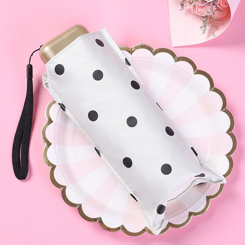 【5つ折り】傘送りカバー-波点白色