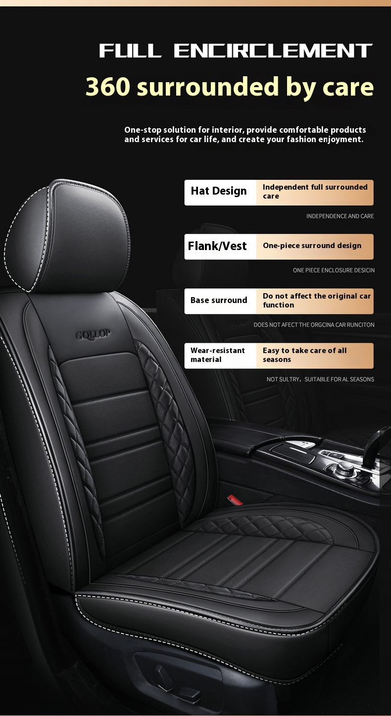 Foreign trade car seat cushion factory direct all-inclusive full leather small diamond four seasons general car seat cushion