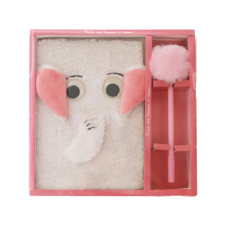 큰 눈 코끼리 화이트 (선물 세트)