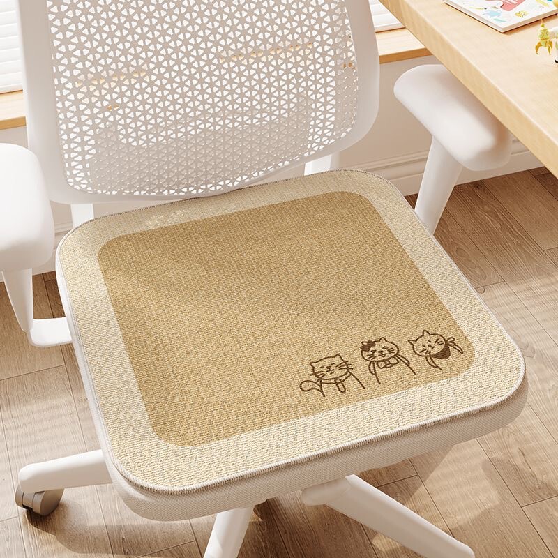 Ice Silk Cartoon Seat Cushion for Office, Breathable Non-Slip Chair Pad for Long Sitting, Cool Feeling Cushion for Student Dormitory, Summer Home Use Ice Silk Cartoon Seat Cushion for Office, Breathable Non-Slip Chair Pad for Long Sitting, Cool Feeling Cushion for Student Dormitory, Summer Home Use