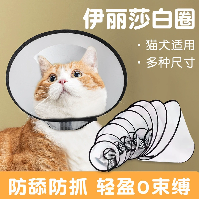 Elizabeth Circle Pet Houset Elizabeth Circle Щепочка для собак и кошек анти-царапины Элизабет Белый круг