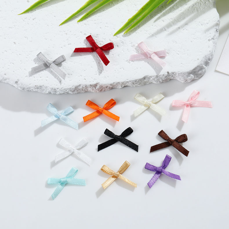 现货涤纶丝带小蝴蝶结内衣袜子服装辅料diy娃衣鞋花装饰玩具配件