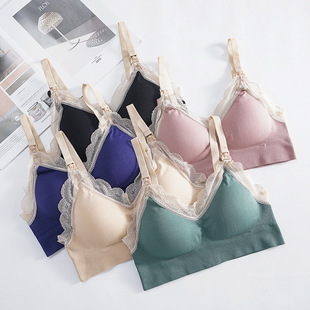 3D Seamless Braided Comfortable Wire-Free Natural Crisp Fine Workmanship Convenient Nursing Button Intimates Wrapped Chest Wholesale