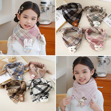 2025秋冬季儿童三角围巾韩版女童男童防风保暖围脖婴儿宝宝三角巾