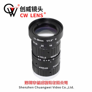 Industrial Lens 10-50mm 6MP 1.8 Points One High Definition Lens C Interface Industrial Camera Chuangwei Lens