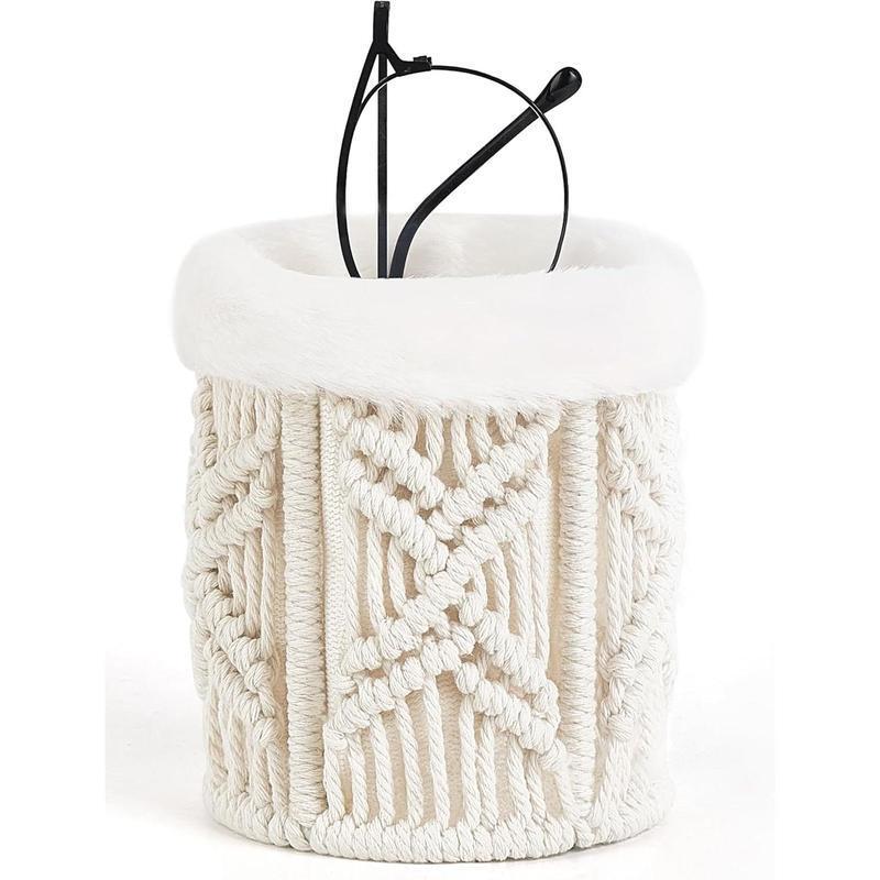 2025 New Cross-Border Dropshipping Bedside Table Glasses Holder Plush Lined Glasses Holder Cross-Border Dropshipping