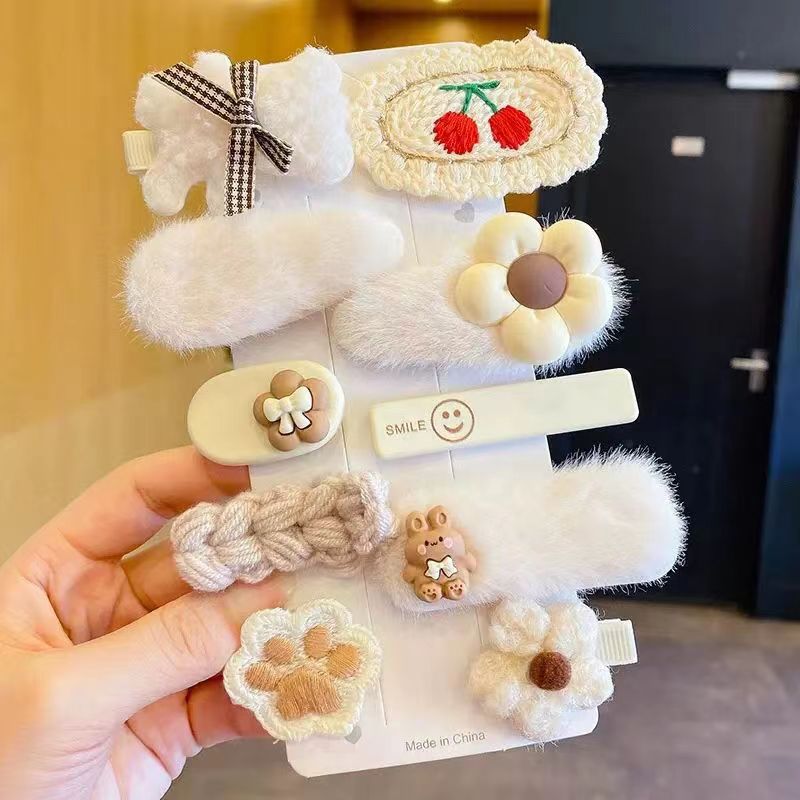 Otoño y invierno peluche clip para niños trenzando clip para el cabello versátil clip dulce clip lateral frange clip clip clip clip para el cabello roto clip para el cabello