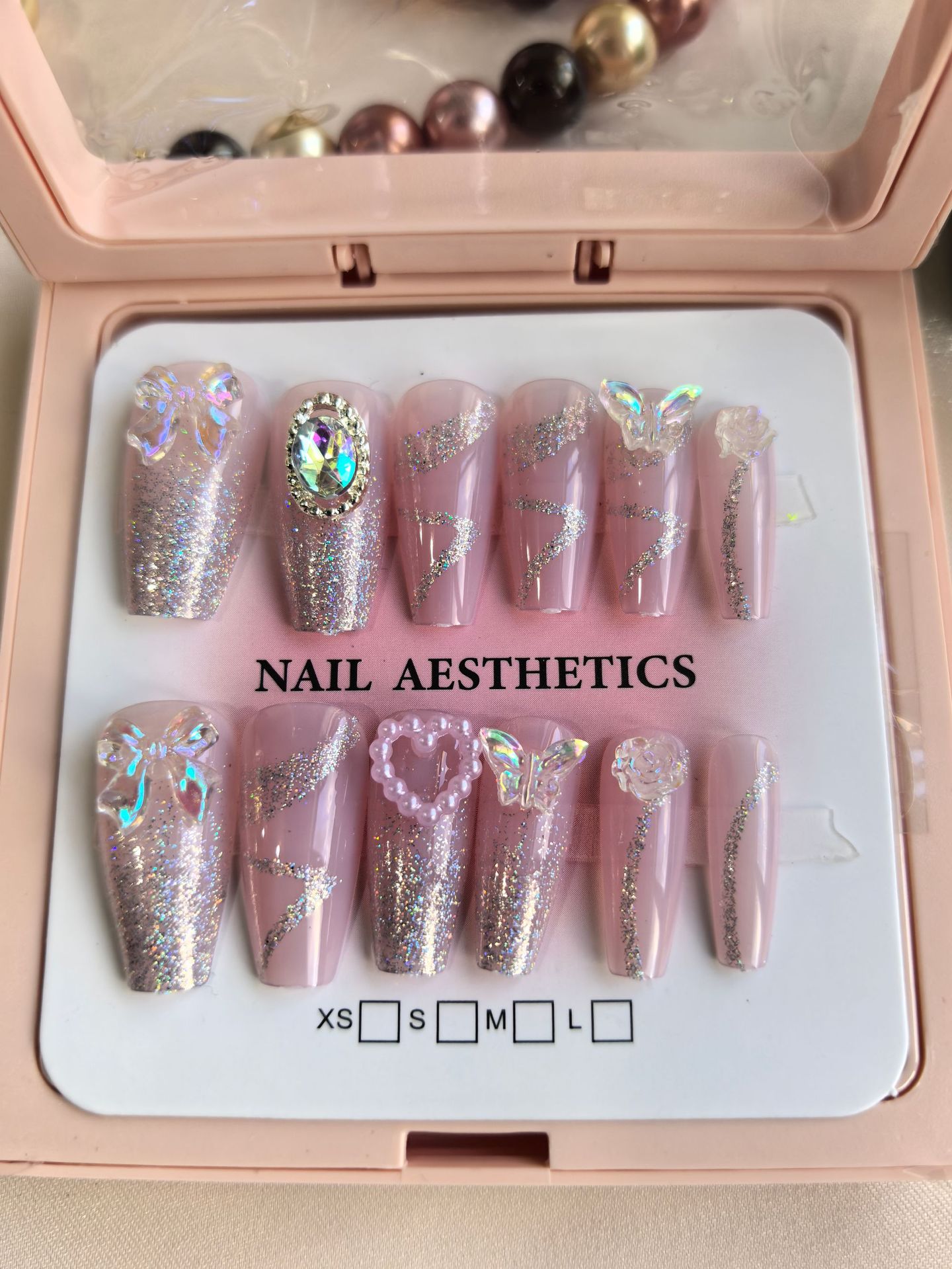 Caja de exhibición marco de fotos más taladro manicure suministro fuente de uñas DIY francés color delgado manicure falso salón al por mayor