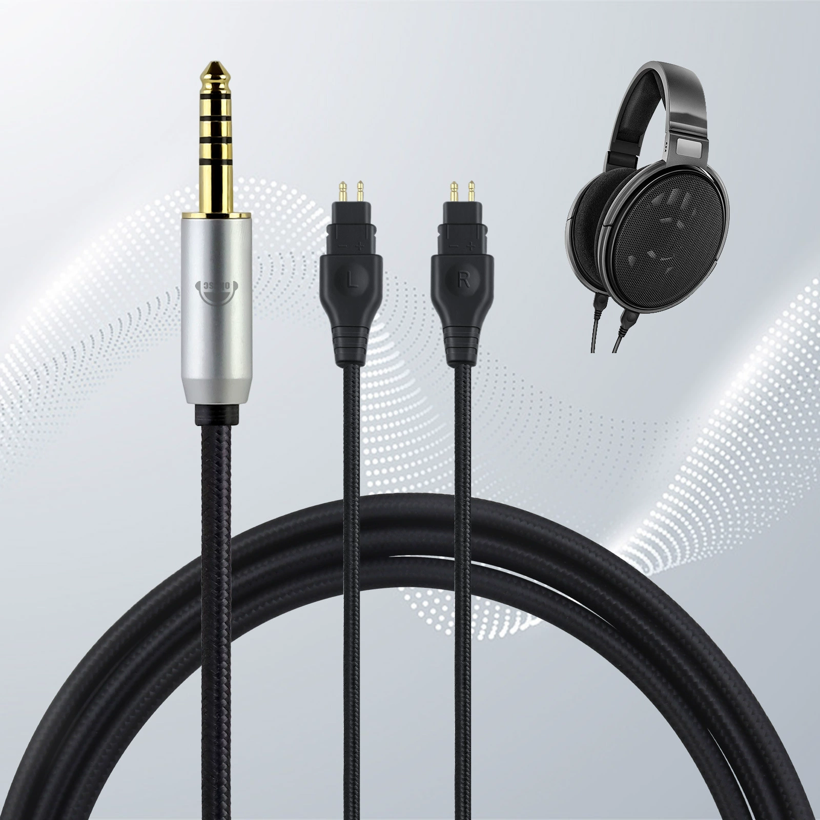 Подтянутый балансный кабель для наушников Sennheiser HD650 HD600 HD580 HD350, подходит для использования