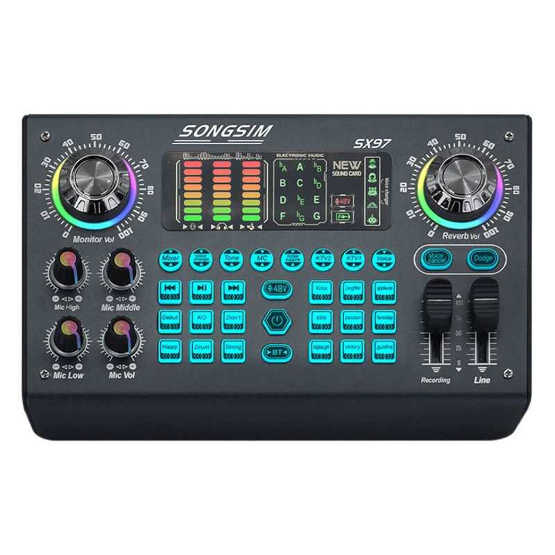 48 В звуковая карта Английская версия трансграничная Горячая продажа с фабрики прямые продажи заказ на поддержку SX97 звуковая карта Английский живое пение