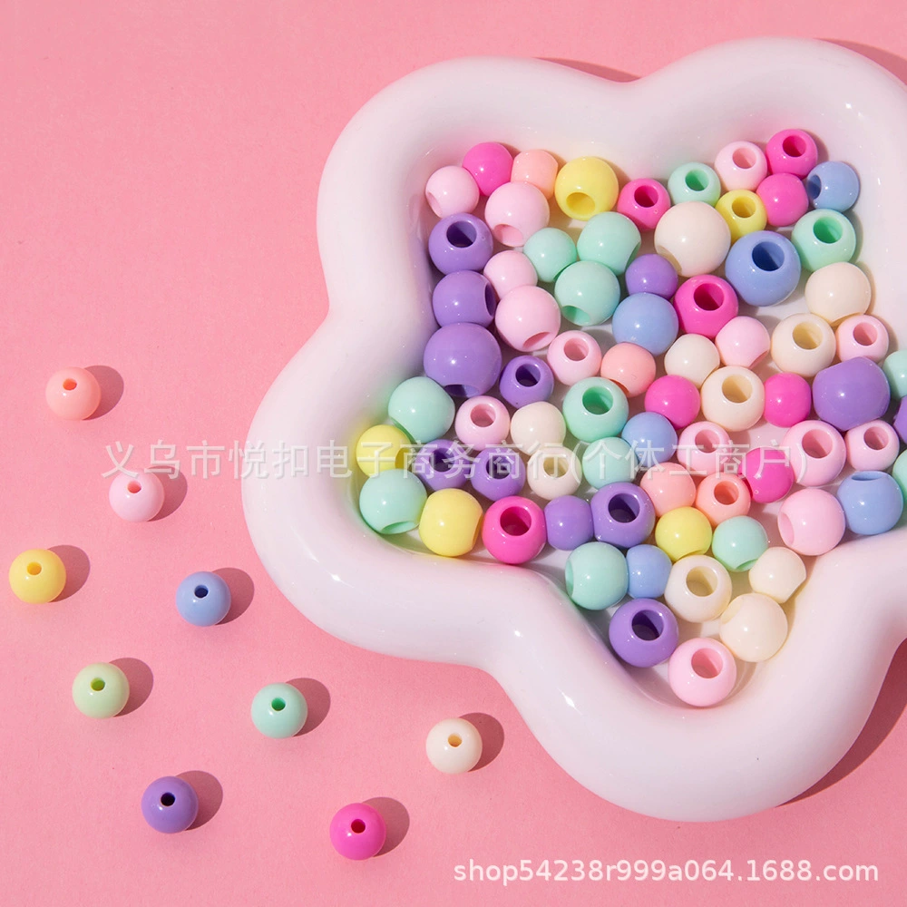 Акриловые пластиковые бусины, аксессуар, креативный браслет, 8 мм, DIY
