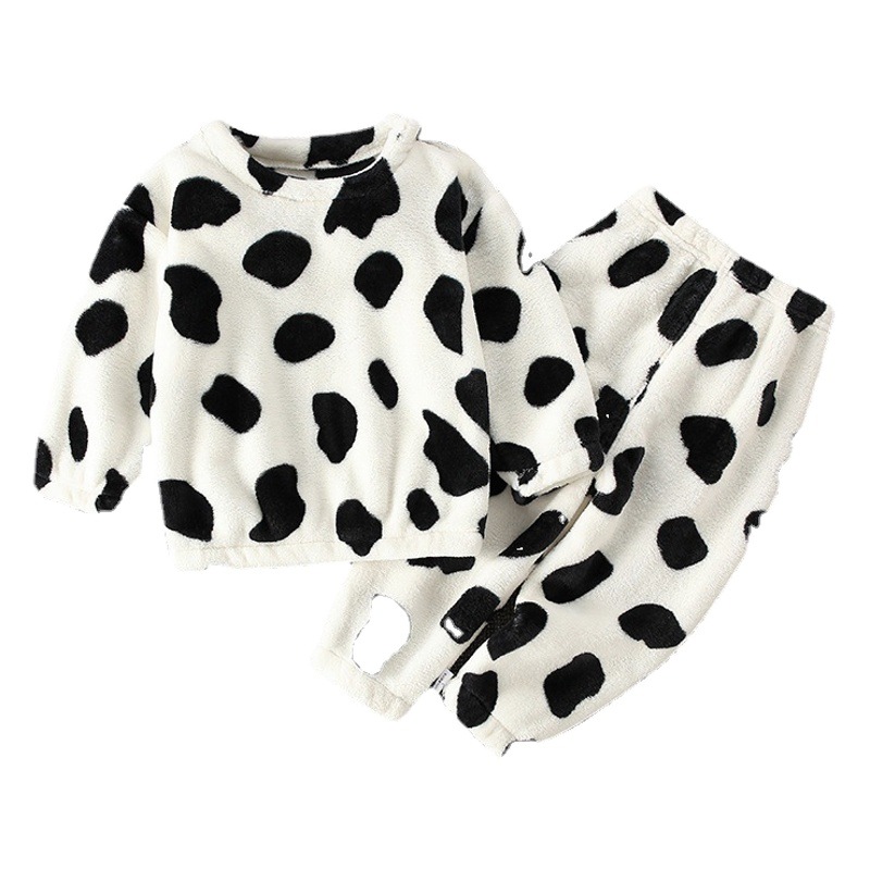 Pijamas para niños 2024 nuevos pijamas de franela de otoño e invierno para niños