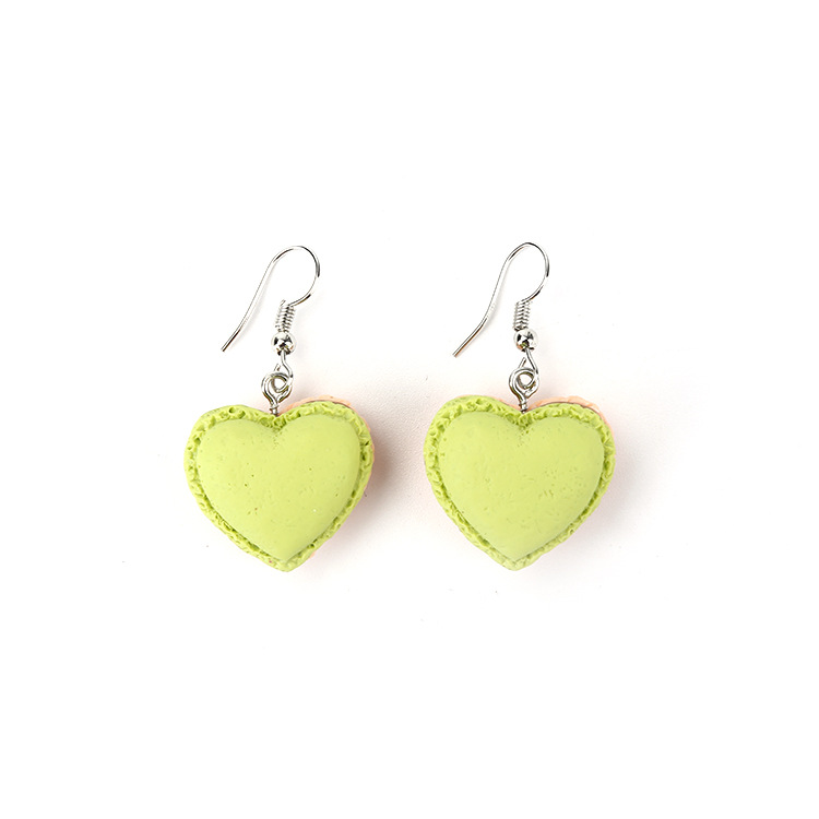 1 Pair Quantity Daily Occasion Wholesale Jewelry Cartoon Style Heart Shape Resin Drop Earrings