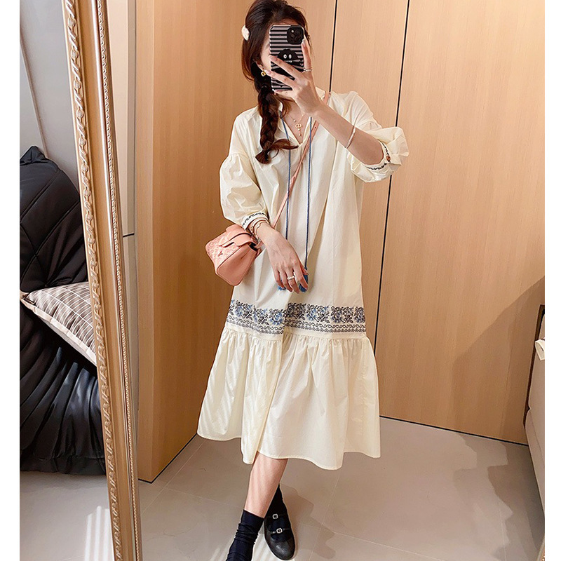 Custom Processing Supports Sample Orders, Low Prices, On-Time Delivery, Fashionable High-Waisted Light Luxury Slimming Lace通勤 Long Dress