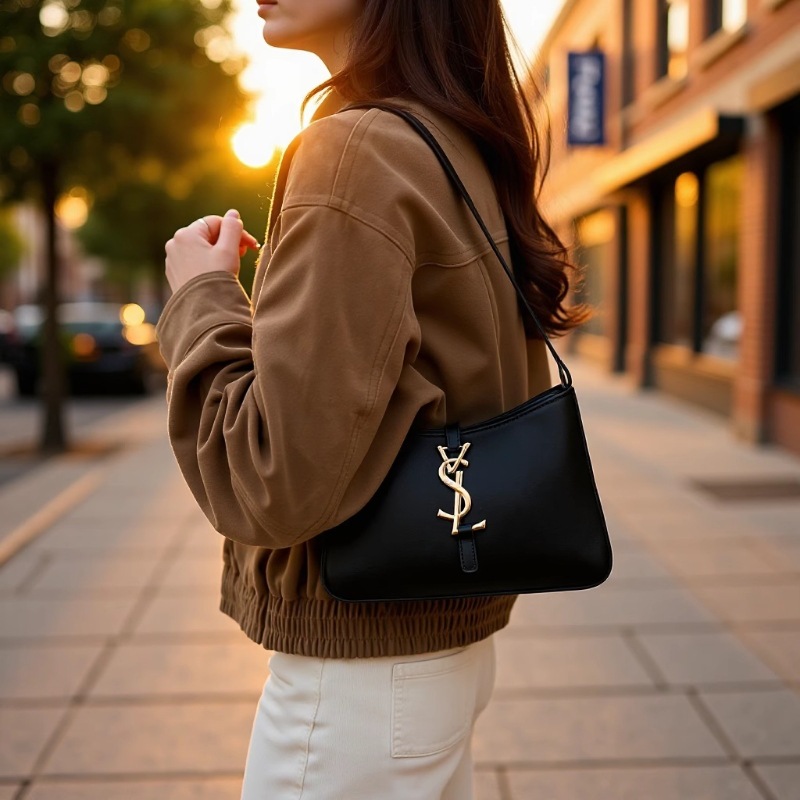 Qadın çiynində və qoltuqaltı çantası, kiçik kvadrat model