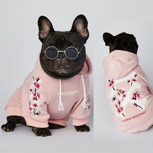 WOOF Corgi Schnauzer pet fashion brand ins popular dog sweater spoof autumn and winter sports dog clothes