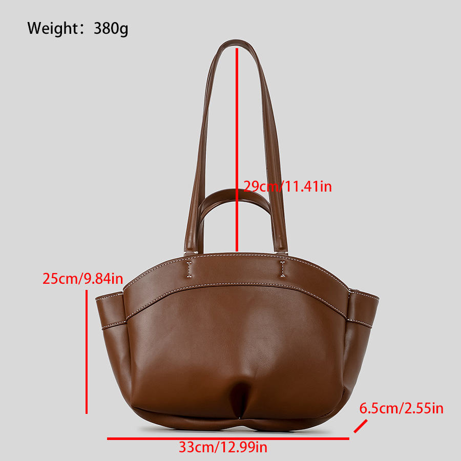  Women's Bags Brown Tote Bag Autumn New Fashion Large Capacity Work Mother And Child Bag Shoulder Handbag Shopping Bag_voghion.com