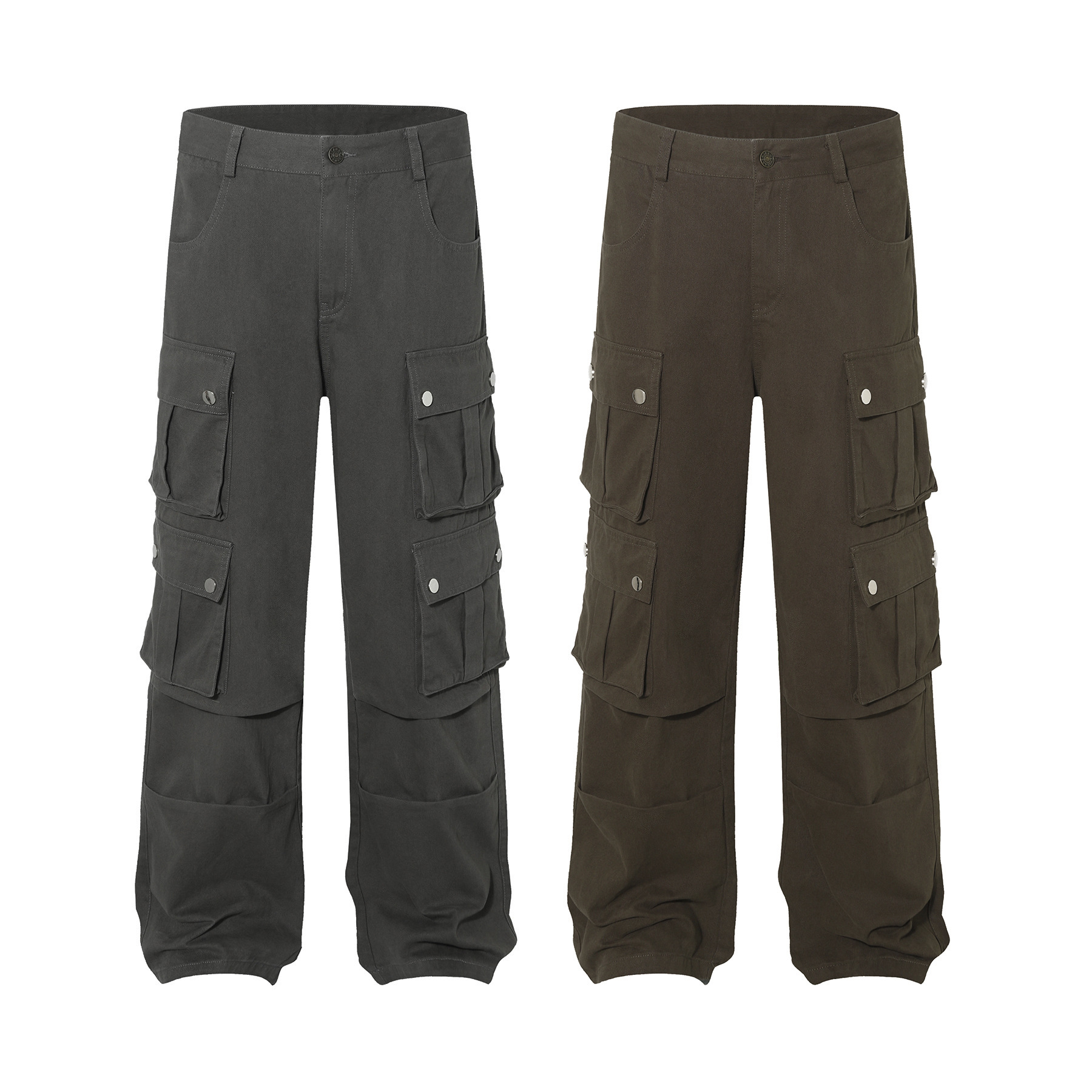 YON MODISH Vêtements pour hommes 2024 Automne Nouveau Style Américain Tendance High Street Lâche Décontracté Vêtements de travail Pantalons_voghion.com