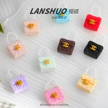 卡通DIY创意立体小方块包玩具 树脂DIY创意芭比娃娃包包配件批发