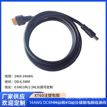 14AWG DC8MM公转XT60公储能电源连接线XT60注塑公头转DC7909公头