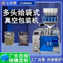 定制全自动真空给袋机多头分装机颗粒粉末自立拉链袋给袋式包装机