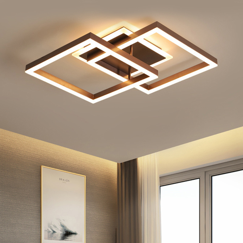 Cross-border lamps bedroom lamp square ceiling lamp led Nordic creative dining room lamp modern minimalist living room lamp atmosphere