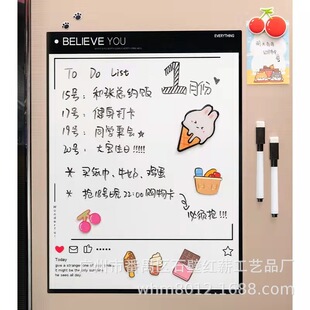 Fridge Magnet Message Board Erasable Magnetic Stickers Creative Whiteboard Sticky Notes Decorative Magnetic Calendar Weekly Plan