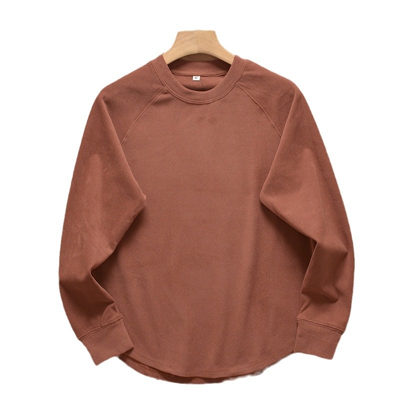 [Daily order tail goods! Double-sided velvet! Foreign trade men's clothing] autumn and winter fashion arc sweater bottoming shirt men 5