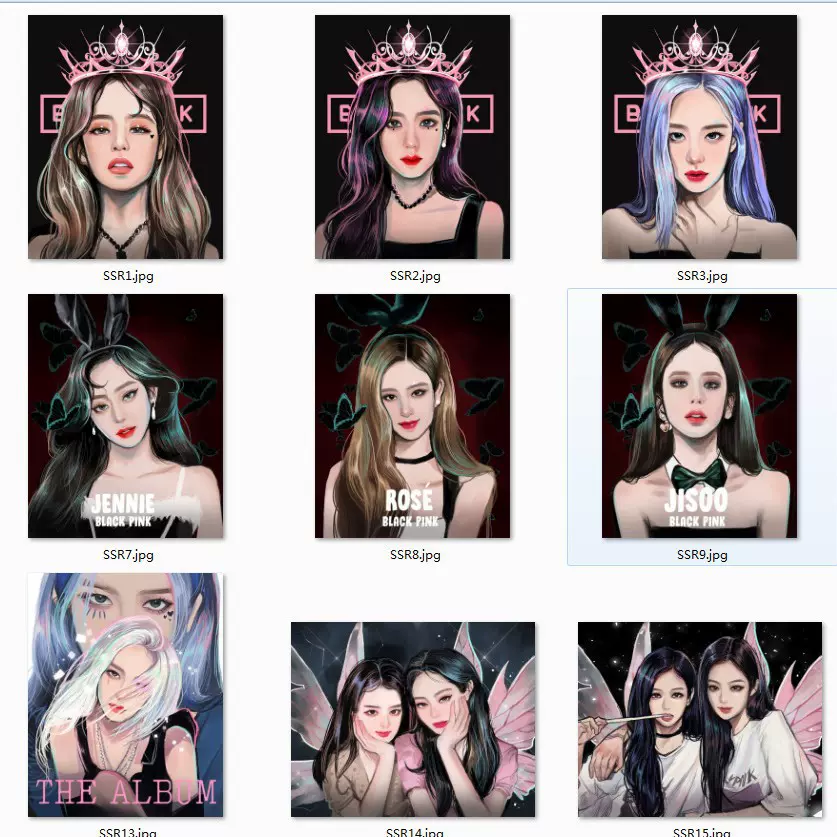 韩国女团BLACKPINK系列亚马逊wishShopee跨境代发日韩diy数字油画