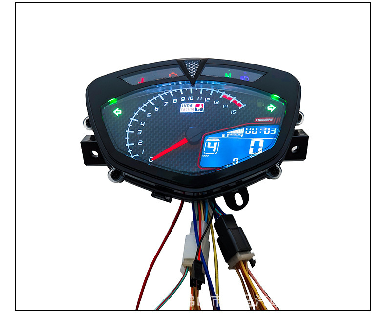 Foreign Trade Wholesale Motorcycle Instrument Suitable for Ymh Lc135 C8 Odometer 7-Color Code Meter Assembly Modification Accessories