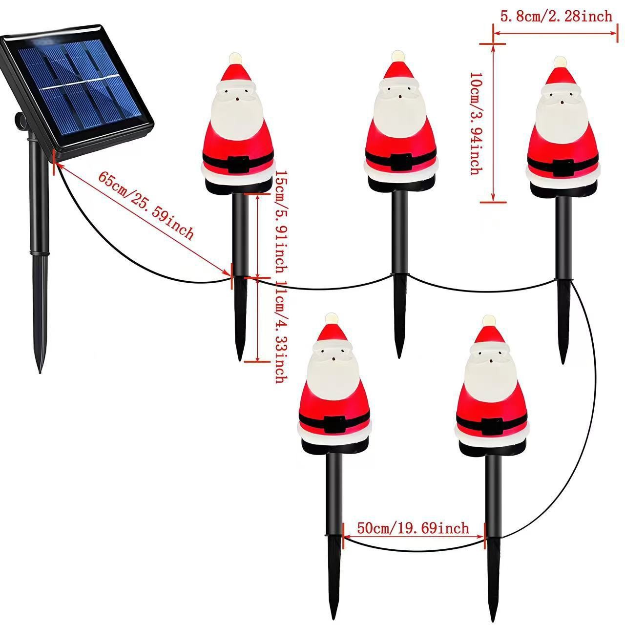 Santa Claus transfronterizo iluminación de césped al aire libre luz de jardín LED de Navidad luz solar luz de césped image 9