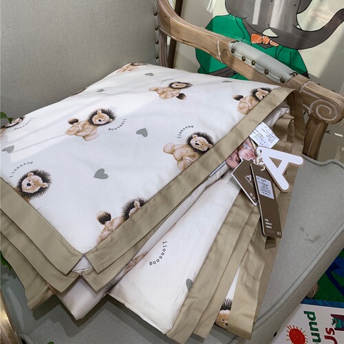 60-count long-staple cotton infant and children cartoon printed summer cool quilt machine washable soy fiber air conditioning thin quilt