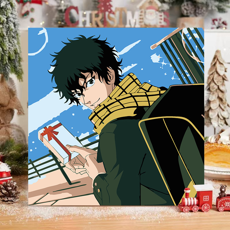 宮崎駿デジタル油絵DIY手描きぬりえ夏目友人帳ポニョ二次元アクリル画インスタ風|undefined