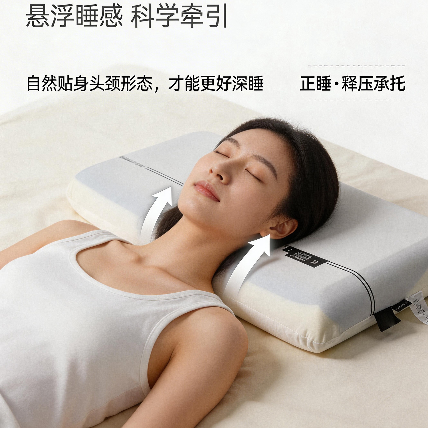 almohada de sueño doméstica rectangular transfronteriza esponja elástica suave almohada de memoria esponja image 3